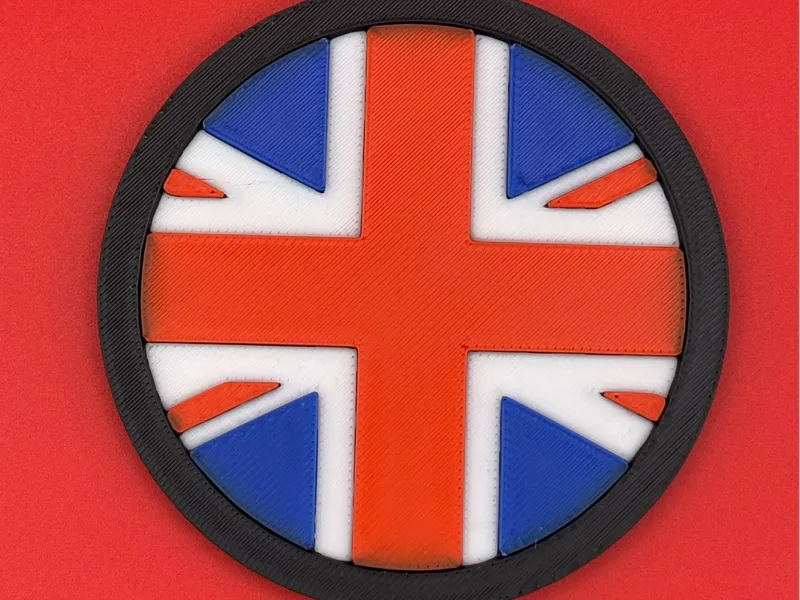 Union Jack flag 3" coaster