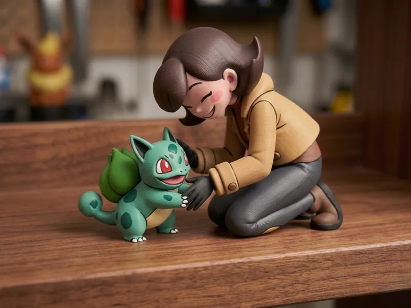 Emma Pokémon Champion Desk Sitter Anime Figure