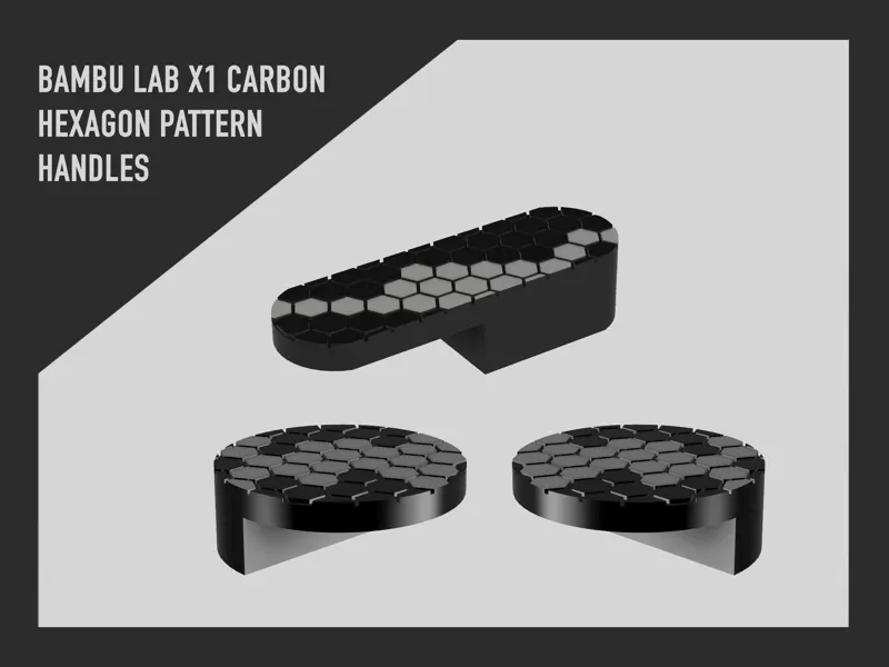 BAMBU LAB X1 CARBON HEXAGON PATTERN HANDLES