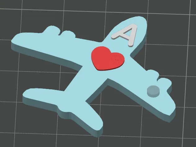 Love Airplane Keyring