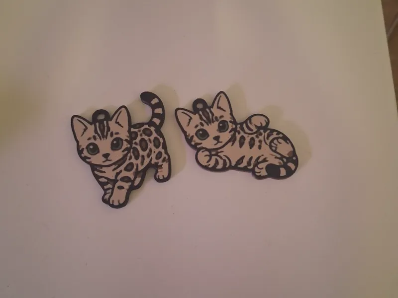 bengal cat keychain