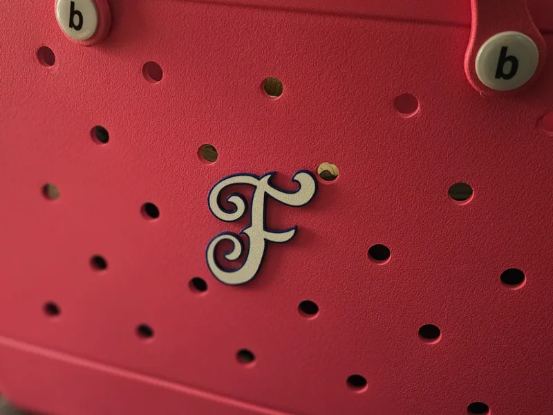 Bogg Bag Fancy Letter F Charm