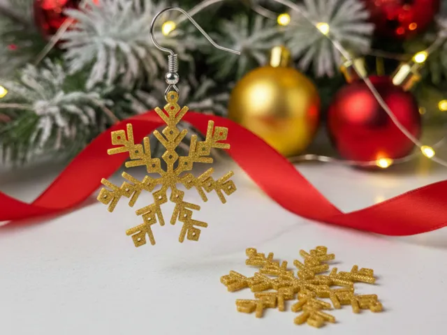 Sparkling Snowflake Earrings