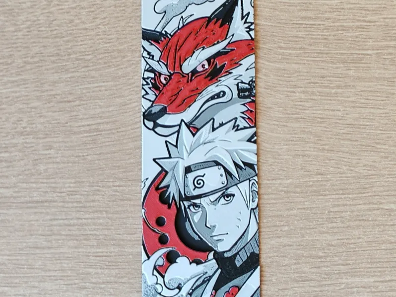 Naruto Uzumaki and the red fox bookmark.