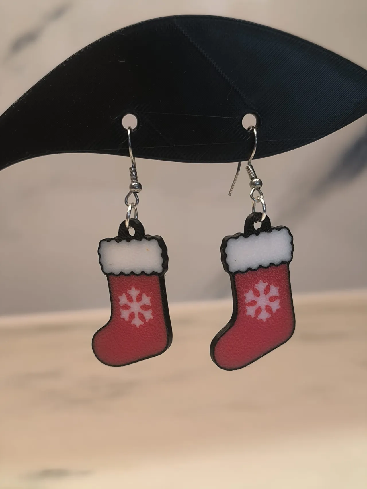 Christmas Stocking Earrings Holiday Jewelry view 3
