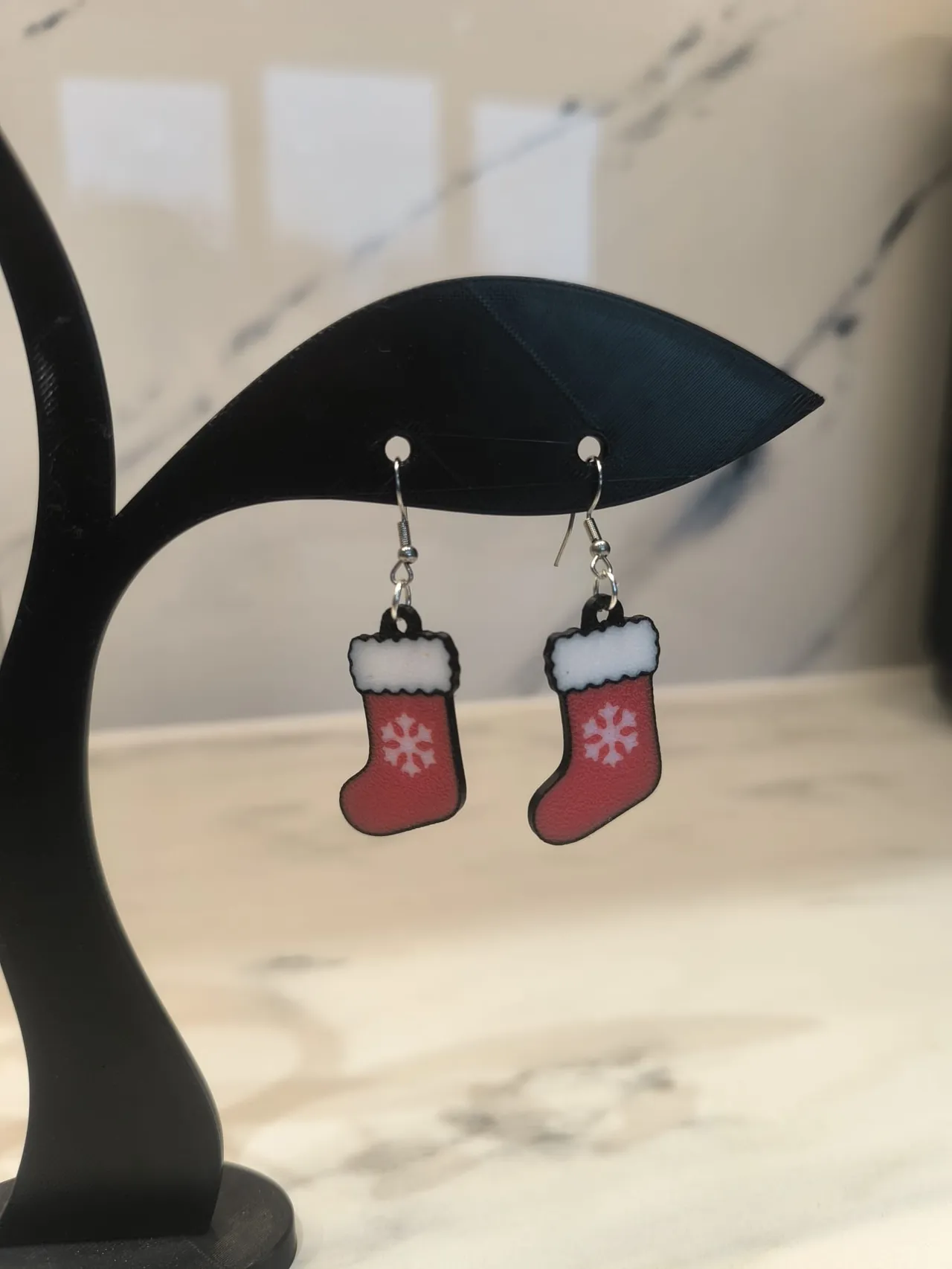 Christmas Stocking Earrings Holiday Jewelry view 2