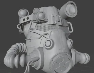Fallout T-45 power armor ჩაფხუტი thumbnail 3