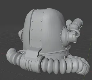 Fallout T-45 power armor ჩაფხუტი thumbnail 2
