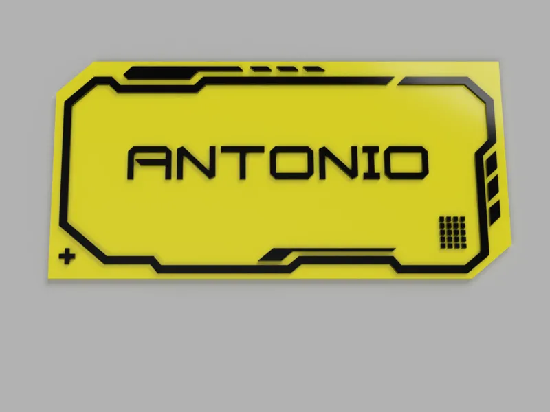 Placa para porta de quarto estilo Cyberpunk 2077
