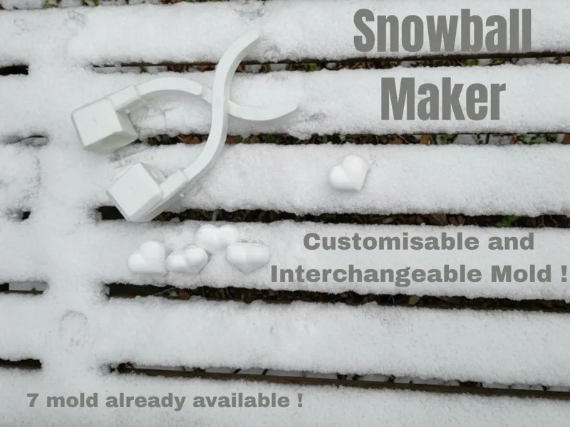 Customisable and Interchangeable Snowball Maker