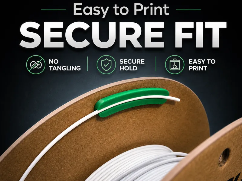 Secure Fit Filament Clip for Cardboard Spools
