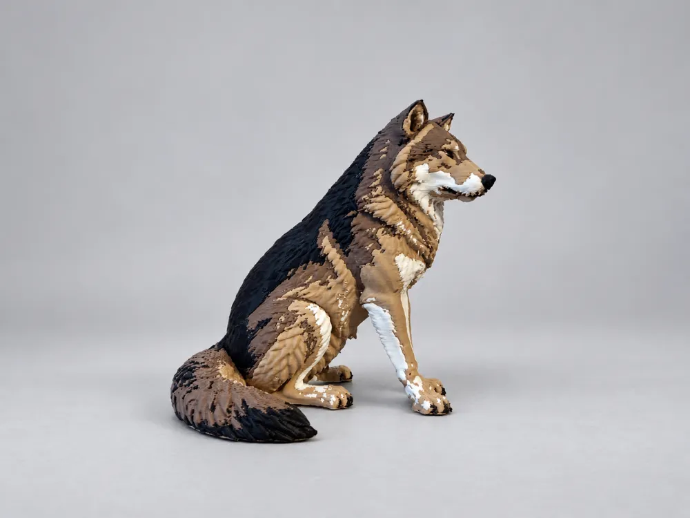 Realistic Wolf Wildlife Figurine - Free 3D Print Model - MakerWorld