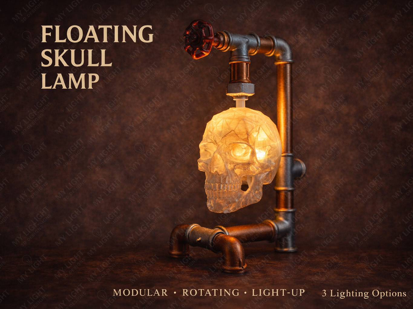 Floating Skull or Beating Heart Lamp