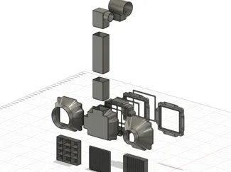 H2D H2S H2C排气管/外置滤盒 大全套 H2D H2S H2Cvent adapter