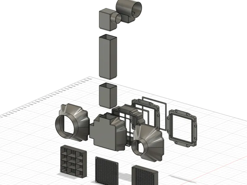H2D H2S H2C排气管/外置滤盒 大全套 H2D H2S H2Cvent adapter
