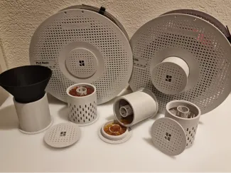 Silica Spool container with increased airflow