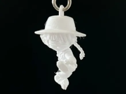The Blind Straw-Hat Monk - Anime Hybrid Keychain