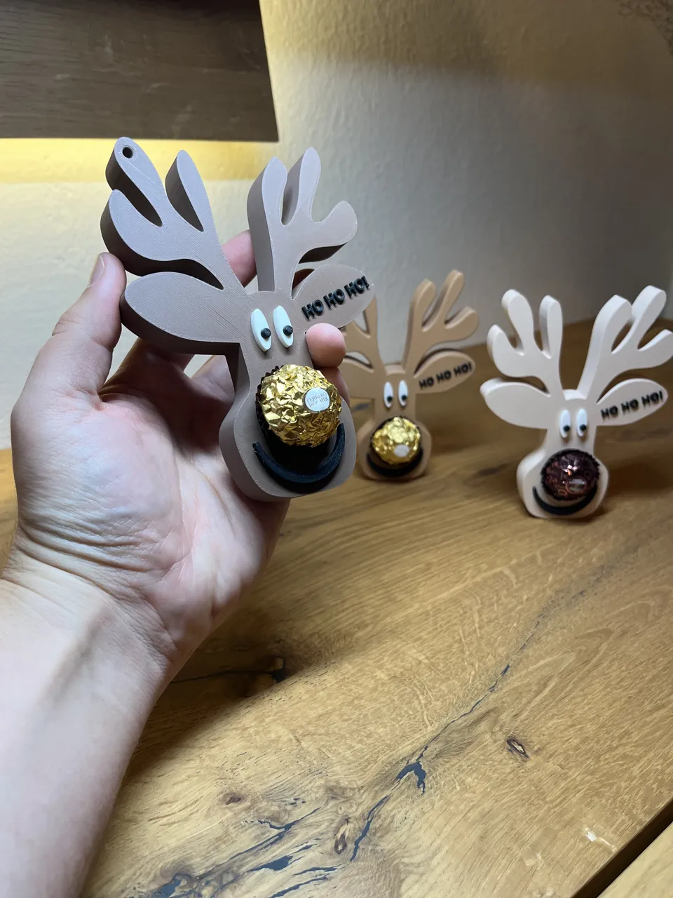 Rentierkopf mit Ferrero Rocher Nase // Ho Ho Ho! view 4