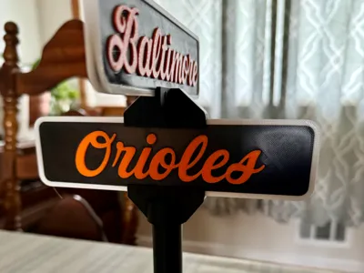 Baltimore Orioles street sign