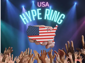 US Stars and Stripes Hype Ring