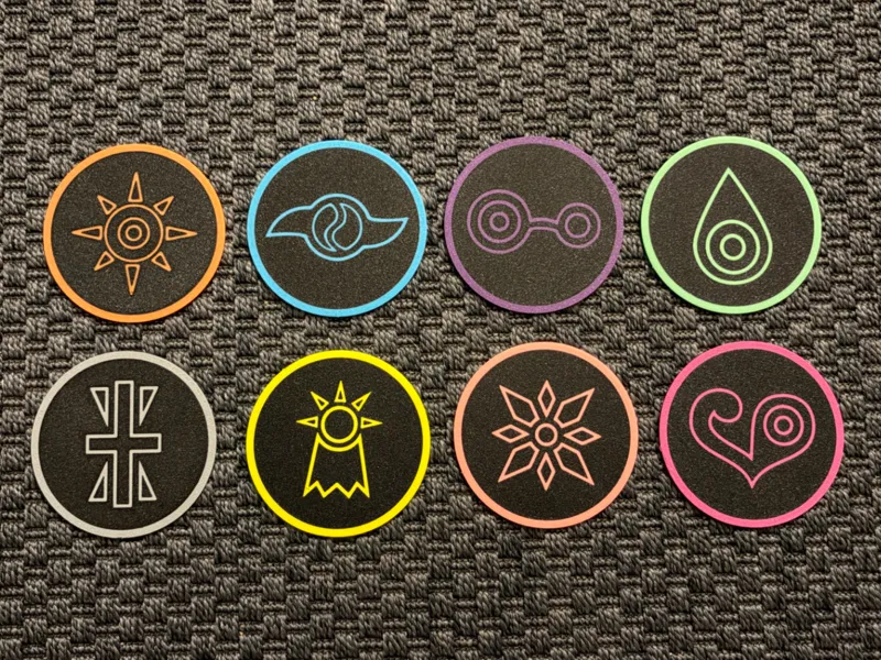 Digimon Crests Symbols Coasters