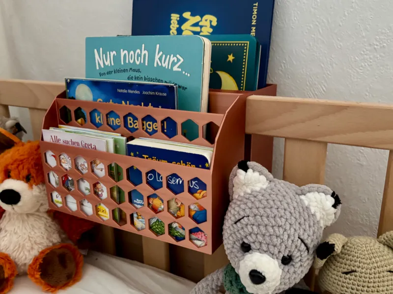 Kids Bed Book Organizer