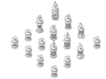 Checkered ducks set