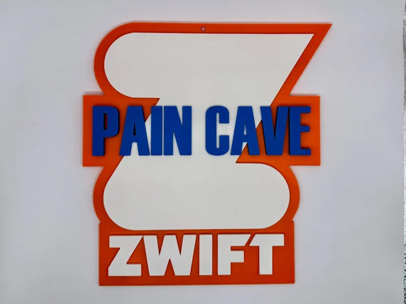 Zwift Pain Cave Sign