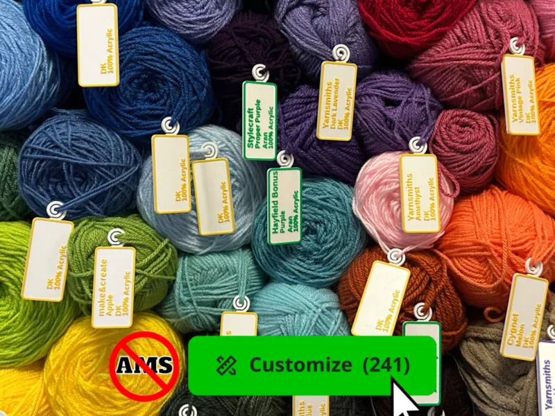 Customizable Yarn Label/ Tag with Stitch Marker