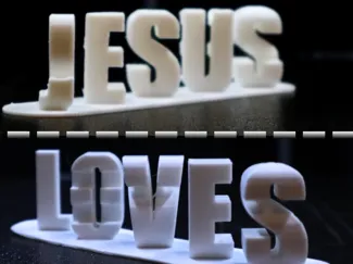 JESUS LOVES - Dual Word Illusion