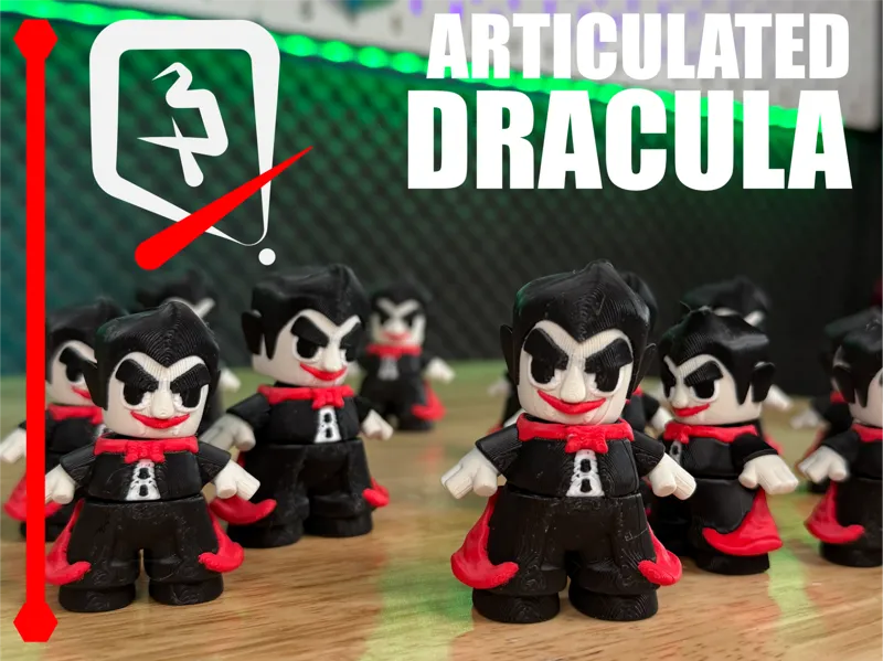 Articulated Dracula – Print-in-Place Vampire Mini