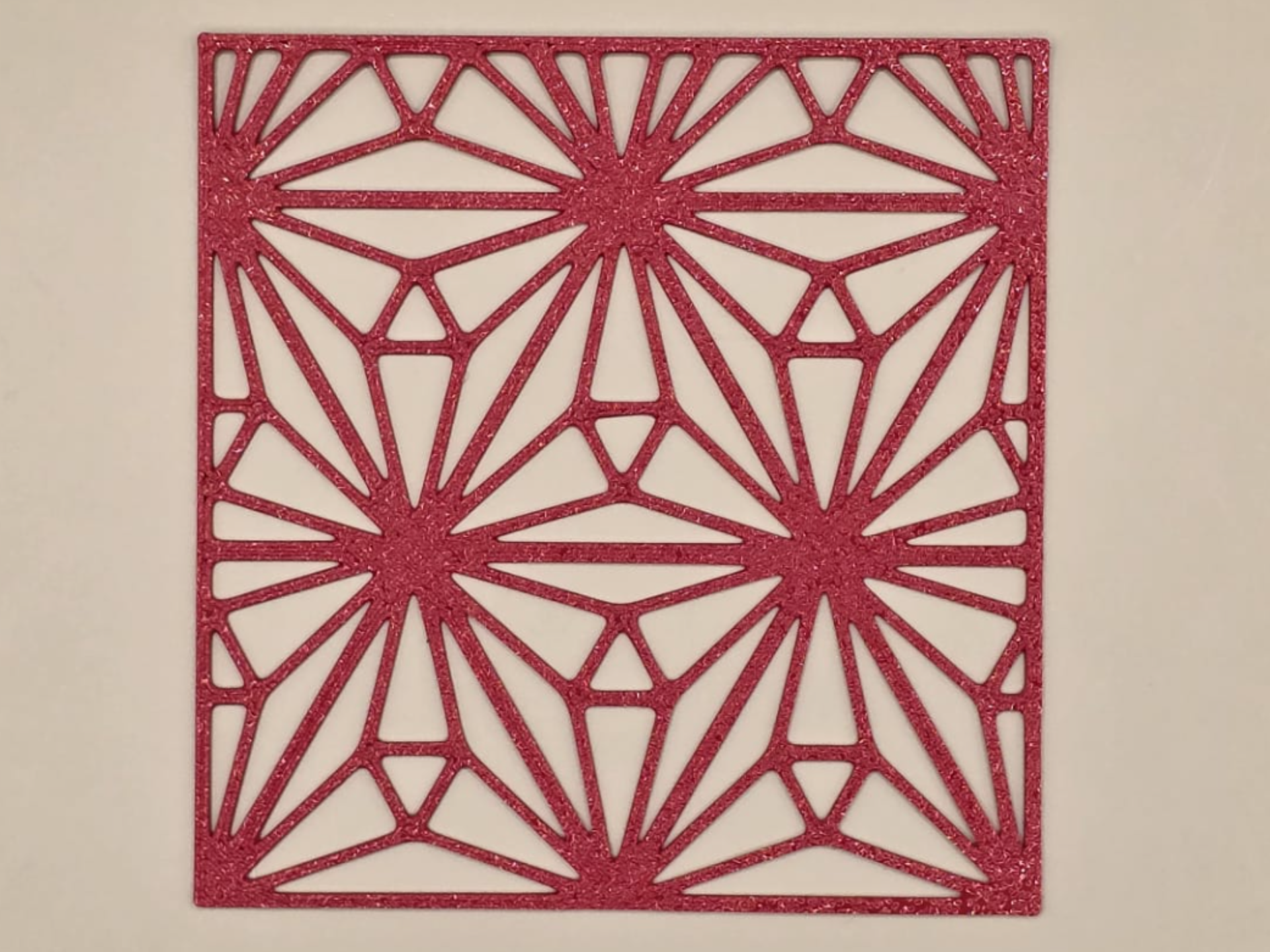 Kumiko Botancil Stencil Pattern Tile