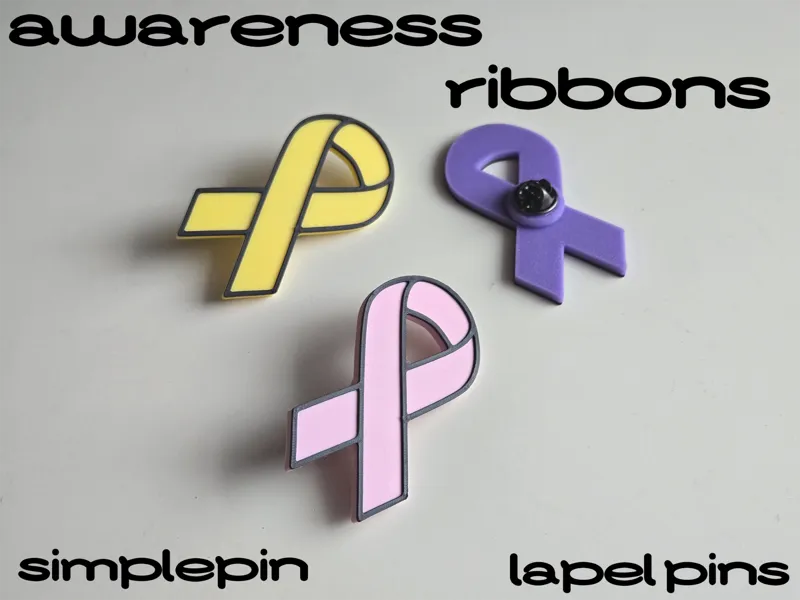 Awareness Ribbon Pin - Simple Lapel Pin
