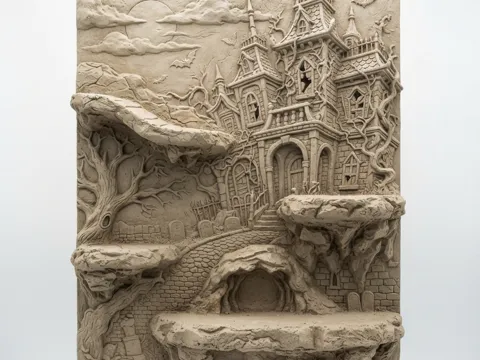 Modelo para impresión 3D: Haunted Mansion background — referencia de MakerWorld