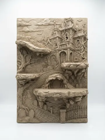 Modelo para impresión 3D: Haunted Mansion background — vista de referencia 2