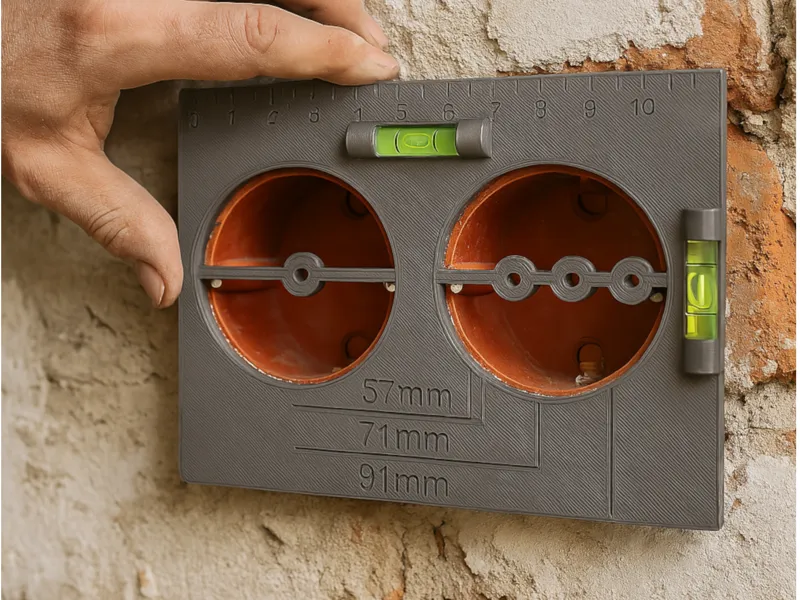 Electric Box Spirit Level Template 68mm