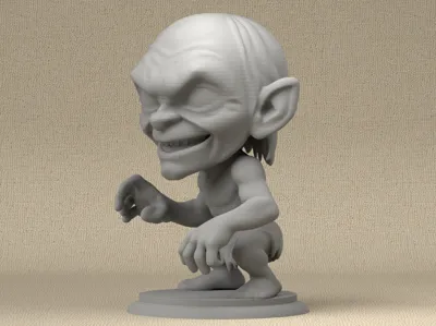 Gollum From Lord of The Ring Inspired Chibi Figure