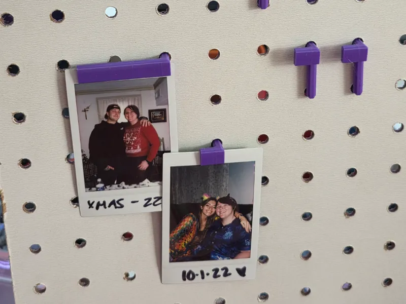Instax Mini Display Peg Clip for 1/4" Pegboards