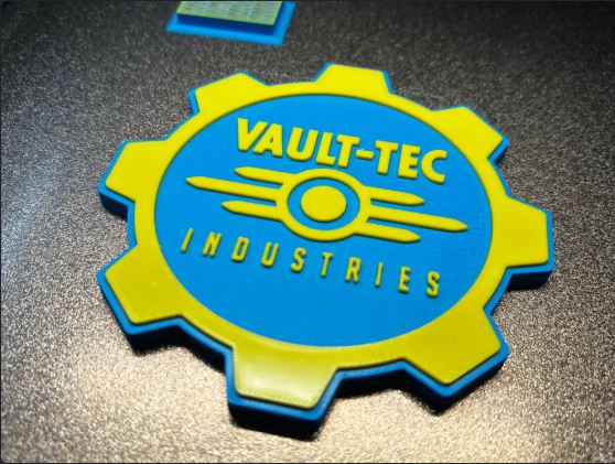 Miniatura 2 do modelo 3D Vault-Tec Magnet Logo