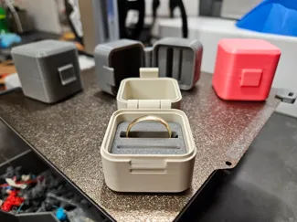 Print-In-Place Ring Box with Dual Ring Insert