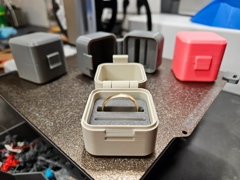 Print-In-Place Ring Box with Dual Ring Insert
