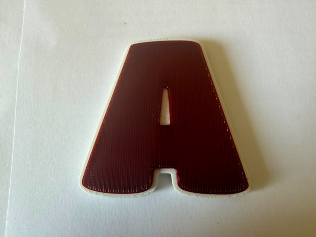 Parametric Rounded Letter Sign Board alfabeto A Z