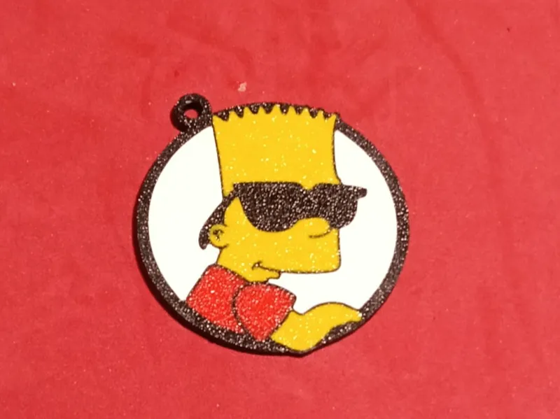 Bart Simpson Key Chain fast print