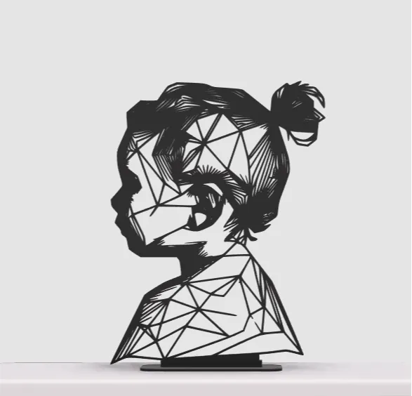 Baby (Girl) Silhouette LowPoly Decor