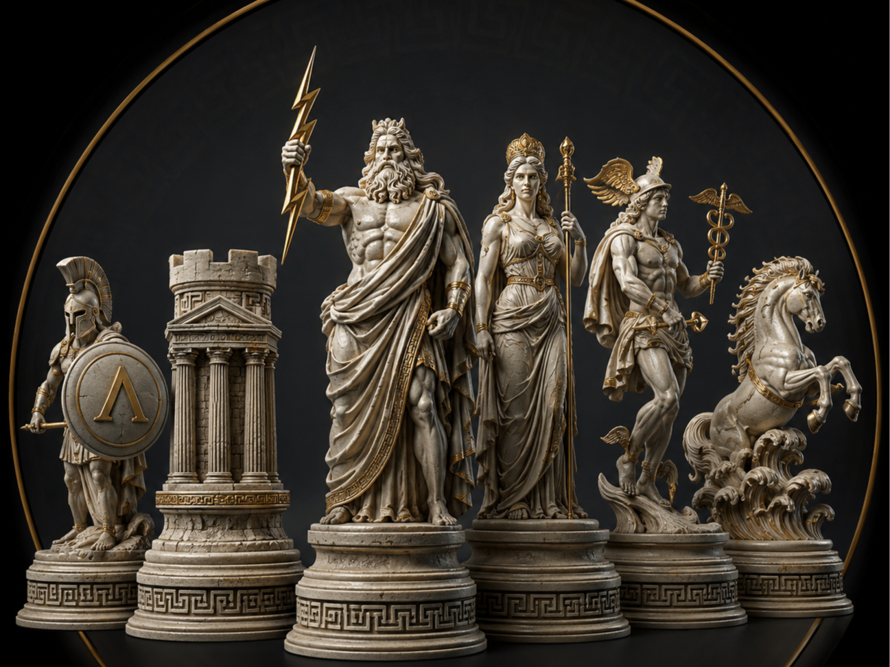 Gods of Olympus Chess Set