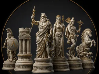 Gods of Olympus Chess Set