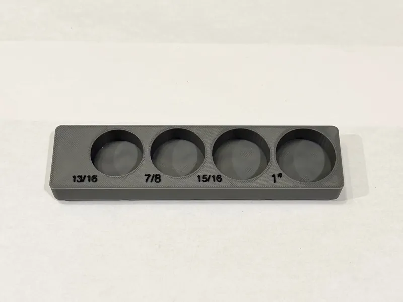 Gridfinity 1/2" SAE 4 Socket holder