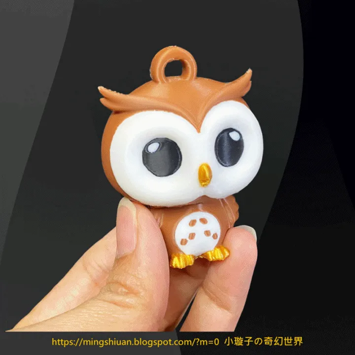 Tiny Owl Keychain by mingshiuan99 MakerWorld: Download Free 3D Models - 3D model önizlemesi