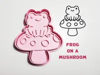 Emporte-pièce/tampon grenouille sur champignon — photo 2