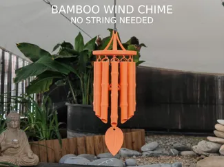 Bamboo Wind Chime (No String Needed)